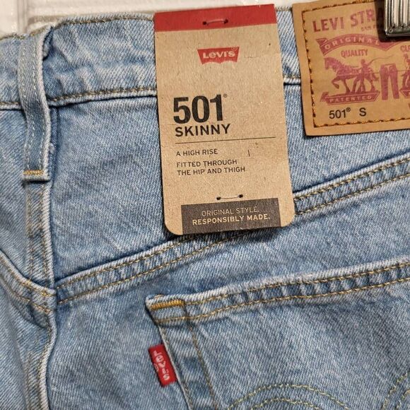 501 Levi's highrise skinny jean 30x28 - Picture 5 of 5